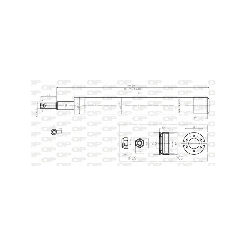 Jeu de 2 amortisseurs avant OPEN PARTS SAB8163.11