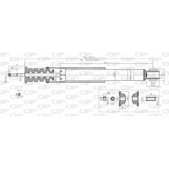 Jeu de 2 amortisseurs arrière OPEN PARTS SAB8168.32