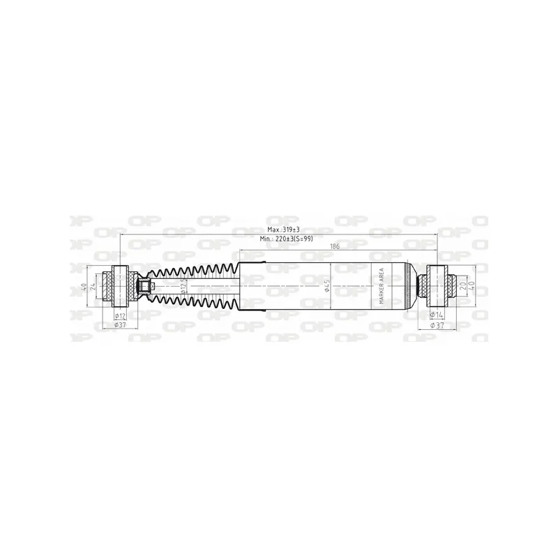 Jeu de 2 amortisseurs arrière OPEN PARTS SAB8175.32