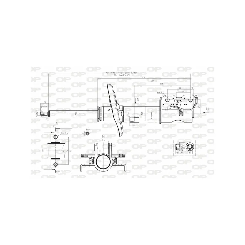 Jeu de 2 amortisseurs avant OPEN PARTS SAB8183.31