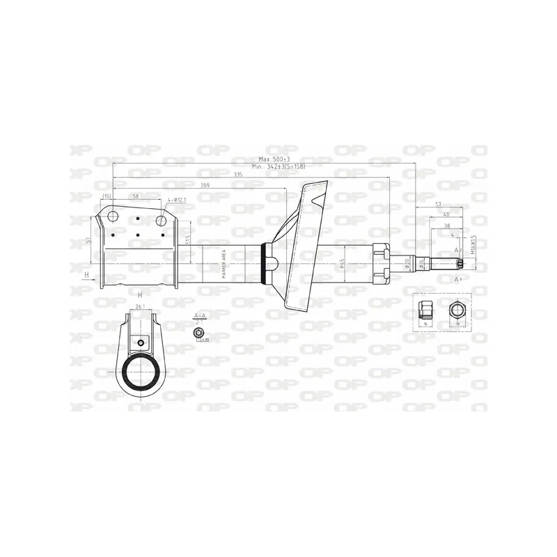 Jeu de 2 amortisseurs avant OPEN PARTS SAB8185.31