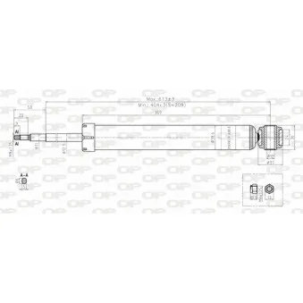 Jeu de 2 amortisseurs arrière OPEN PARTS SAB8187.32