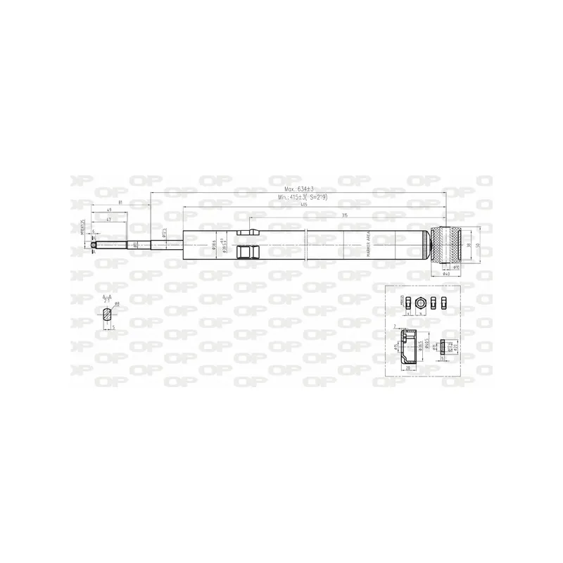 Jeu de 2 amortisseurs arrière OPEN PARTS SAB8190.12