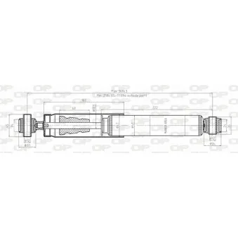 Jeu de 2 amortisseurs arrière OPEN PARTS