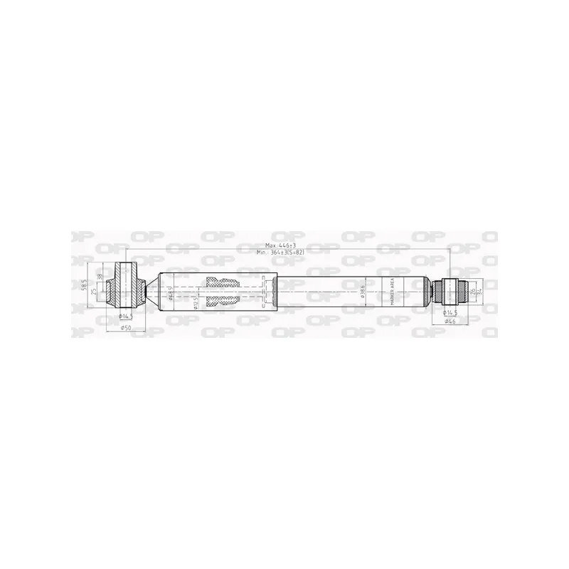 Jeu de 2 amortisseurs arrière OPEN PARTS SAB8200.32