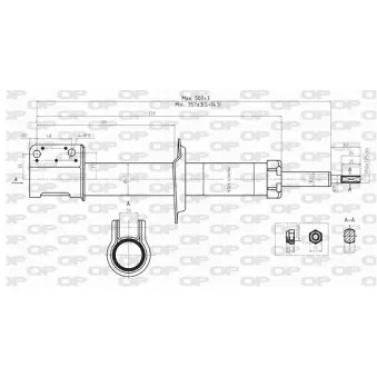 Jeu de 2 amortisseurs avant OPEN PARTS SAB8206.31