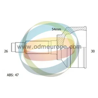 Embout de cardan avant (kit de réparation) ODM-MULTIPARTS 12-221786