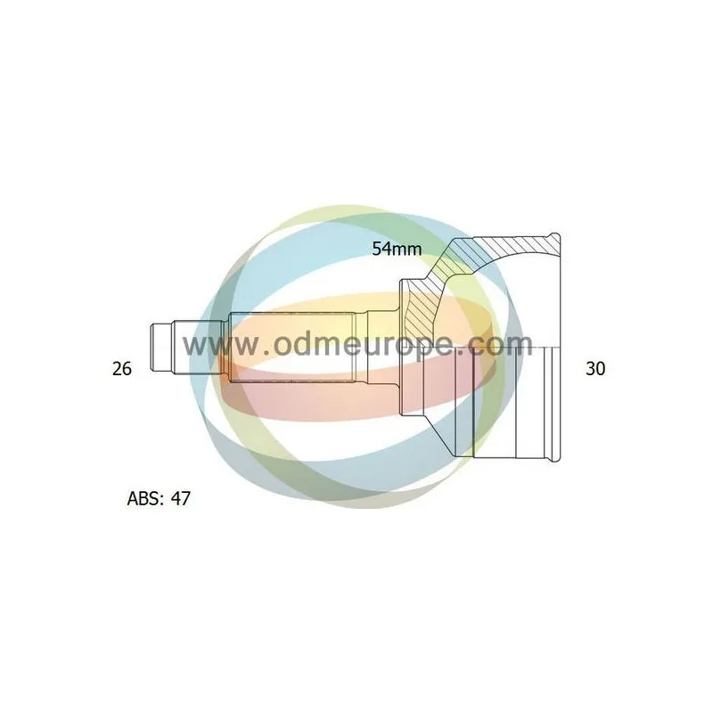 Embout de cardan avant (kit de réparation) ODM-MULTIPARTS 12-221786