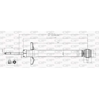 Jeu de 2 amortisseurs arrière OPEN PARTS SAB8226.12