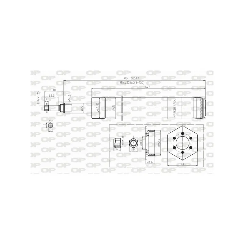 Jeu de 2 amortisseurs avant OPEN PARTS SAB8244.11