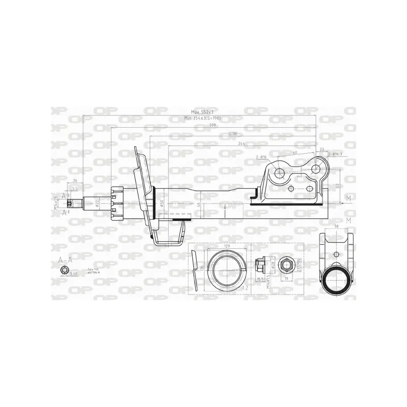 Jeu de 2 amortisseurs avant OPEN PARTS SAB8251.31