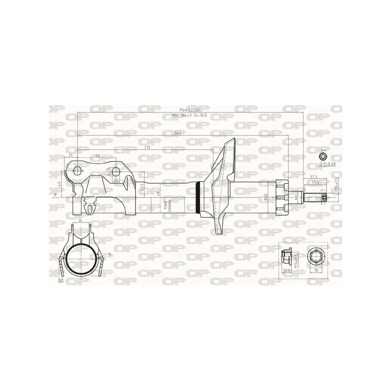 Jeu de 2 amortisseurs avant OPEN PARTS SAB8256.31
