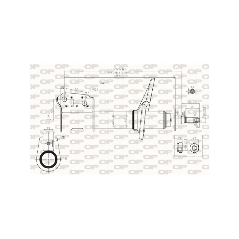 Jeu de 2 amortisseurs avant OPEN PARTS SAB8257.31