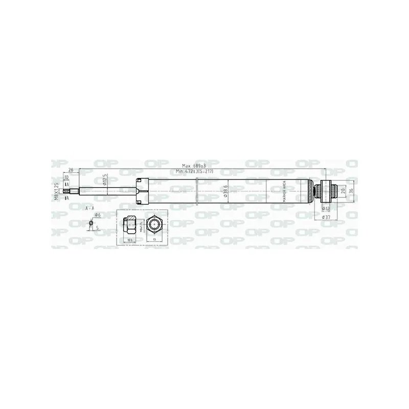 Jeu de 2 amortisseurs arrière OPEN PARTS SAB8280.32