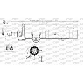 Amortisseur avant droit OPEN PARTS SAB8291.31