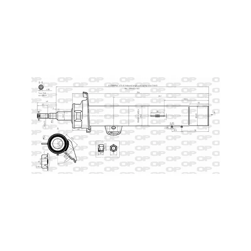 Amortisseur avant gauche OPEN PARTS SAB8292.31