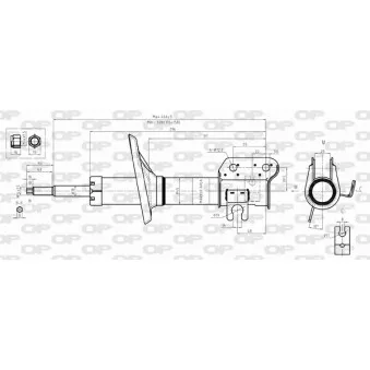 Amortisseur avant gauche OPEN PARTS SAB8297.31