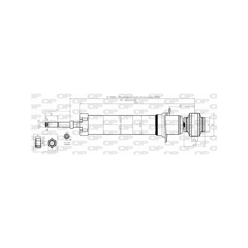 Jeu de 2 amortisseurs arrière OPEN PARTS SAB8302.32