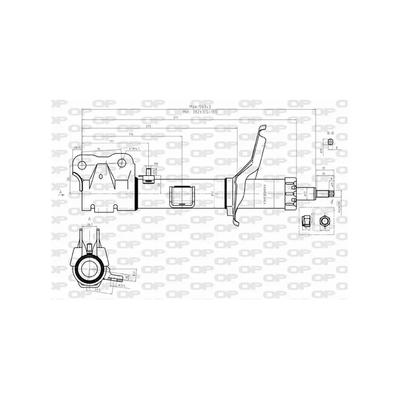 Amortisseur avant gauche OPEN PARTS SAB8325.31