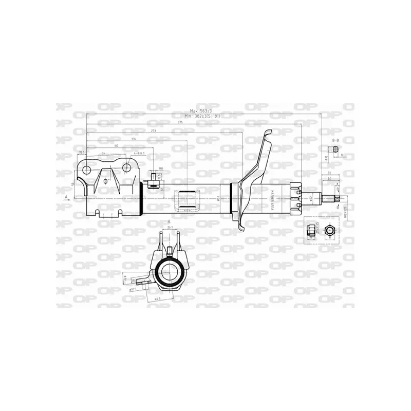 Amortisseur avant droit OPEN PARTS SAB8326.31