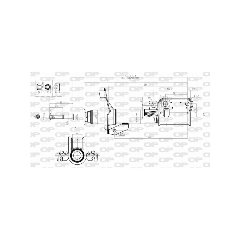 Jeu de 2 amortisseurs avant OPEN PARTS SAB8327.31