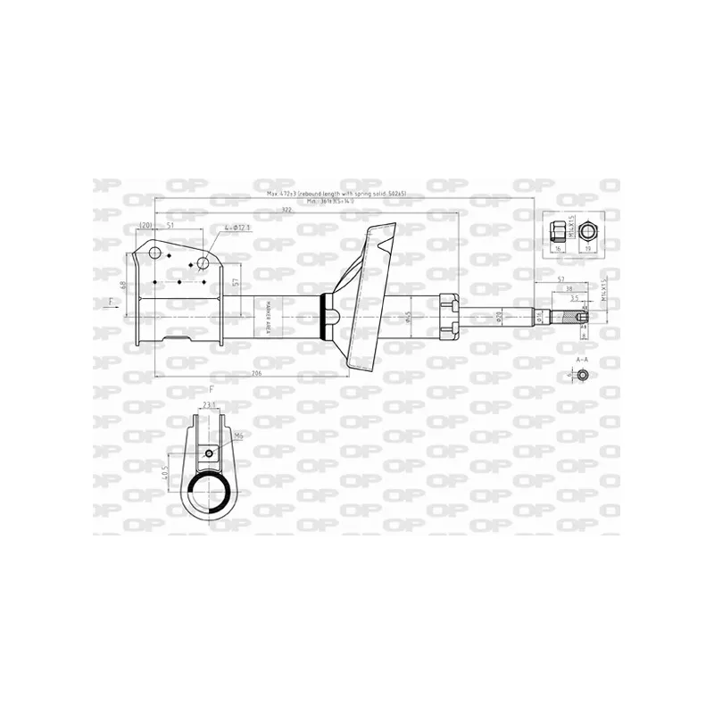 Jeu de 2 amortisseurs avant OPEN PARTS SAB8362.11
