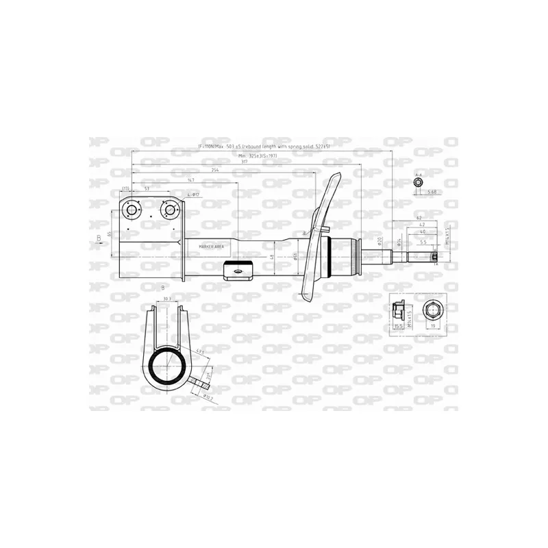 Amortisseur avant gauche OPEN PARTS SAB8366.31