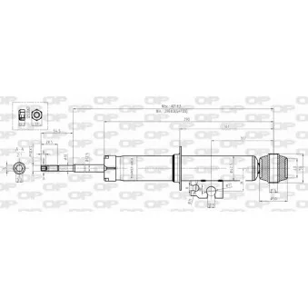 Jeu de 2 amortisseurs arrière OPEN PARTS