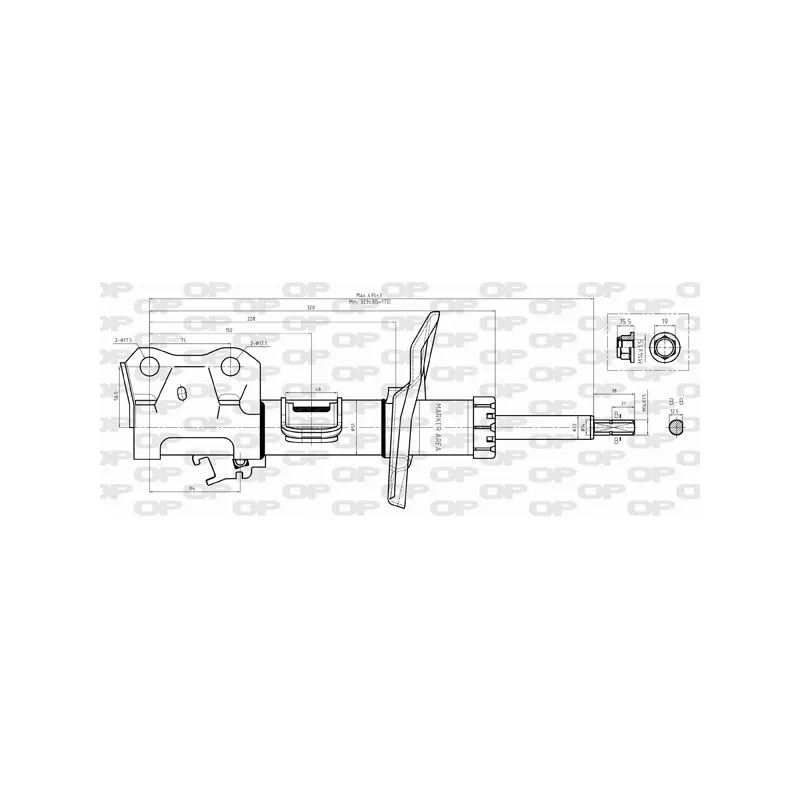 Amortisseur avant droit OPEN PARTS SAB8375.31