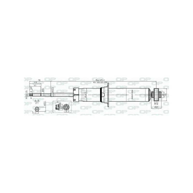 Jeu de 2 amortisseurs arrière OPEN PARTS SAB8382.32