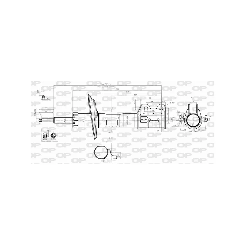 Amortisseur avant gauche OPEN PARTS SAB8385.31