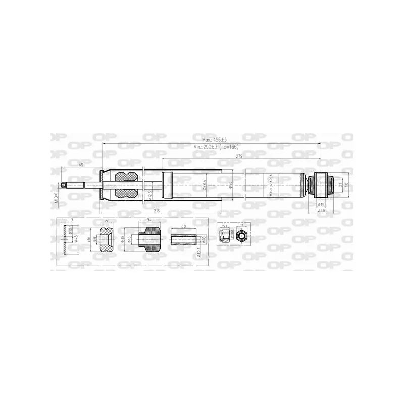 Jeu de 2 amortisseurs arrière OPEN PARTS SAB8389.32
