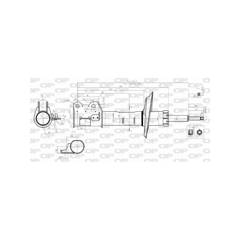 Amortisseur avant droit OPEN PARTS SAB8393.31