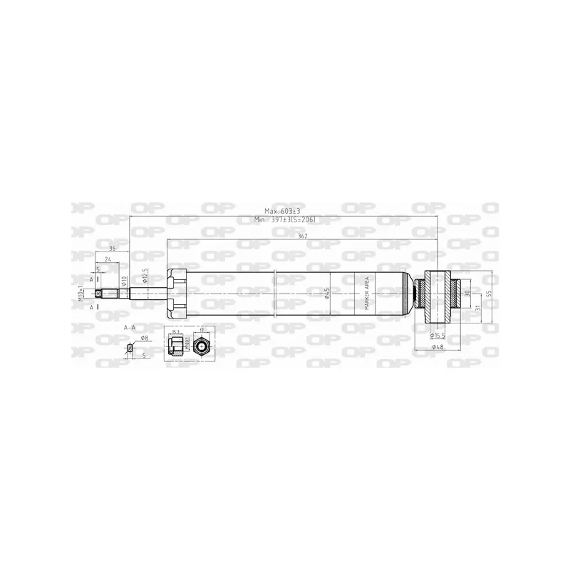 Jeu de 2 amortisseurs arrière OPEN PARTS SAB8394.32