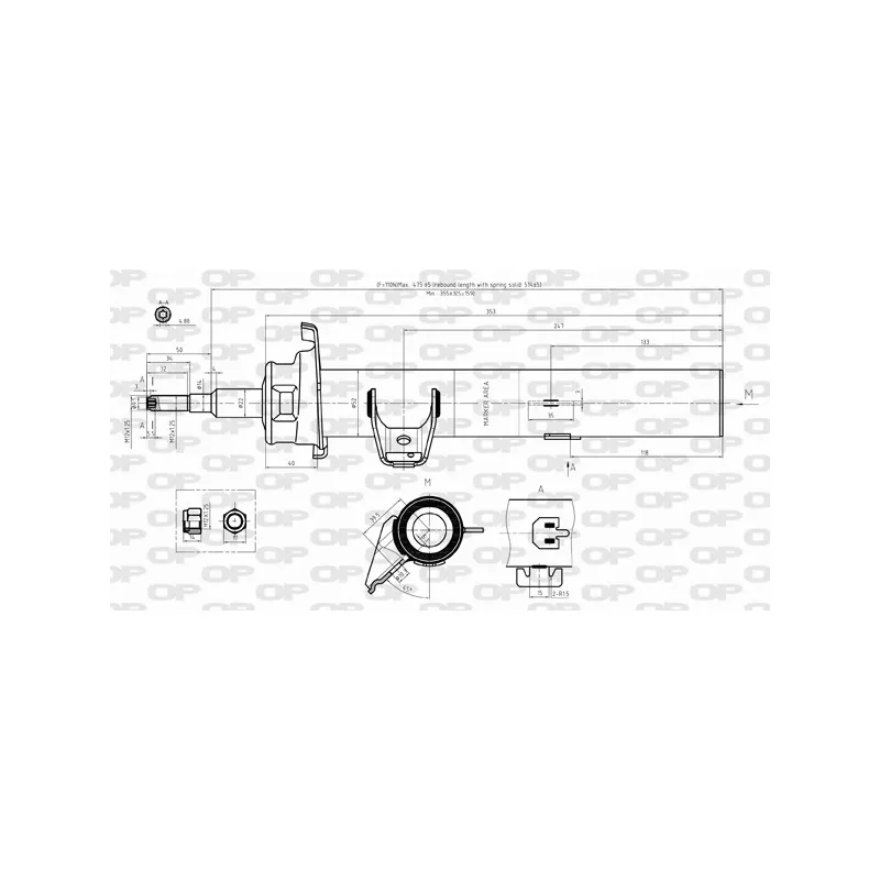 Amortisseur avant droit OPEN PARTS SAB8397.31