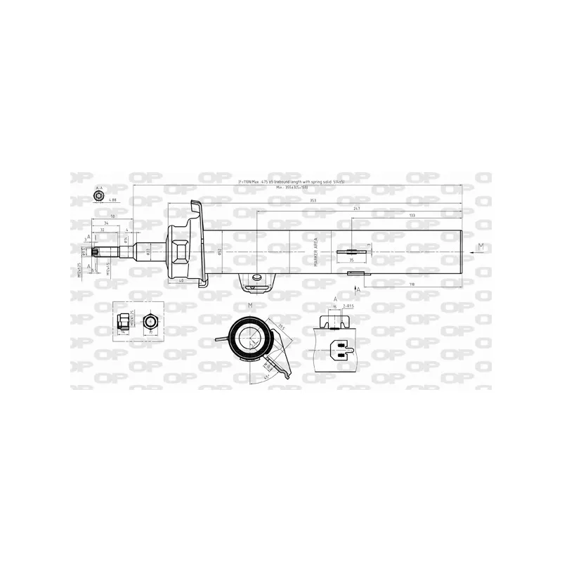 Amortisseur avant gauche OPEN PARTS SAB8398.31