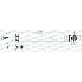 Jeu de 2 amortisseurs arrière OPEN PARTS SAB8432.32