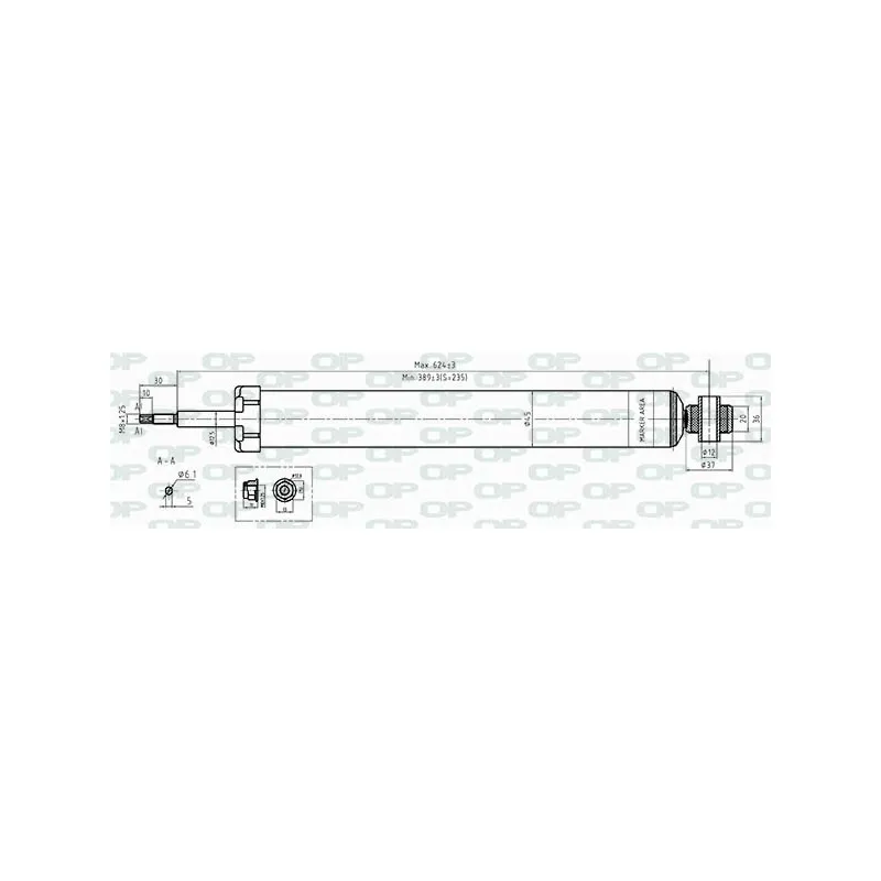 Jeu de 2 amortisseurs arrière OPEN PARTS SAB8432.32