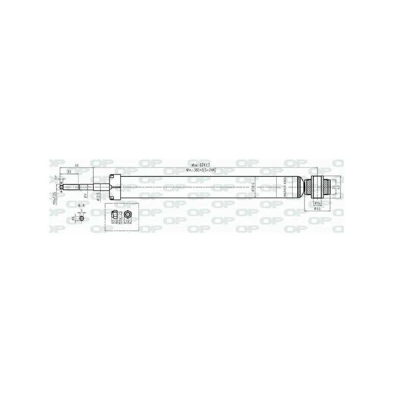 Jeu de 2 amortisseurs arrière OPEN PARTS SAB8434.32