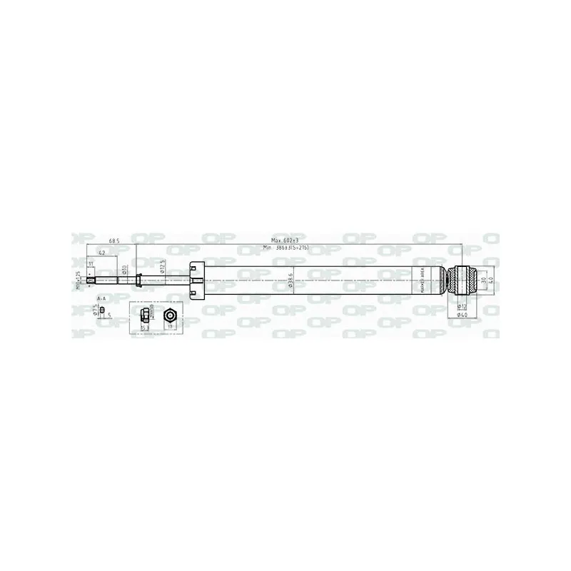 Jeu de 2 amortisseurs arrière OPEN PARTS SAB8466.32