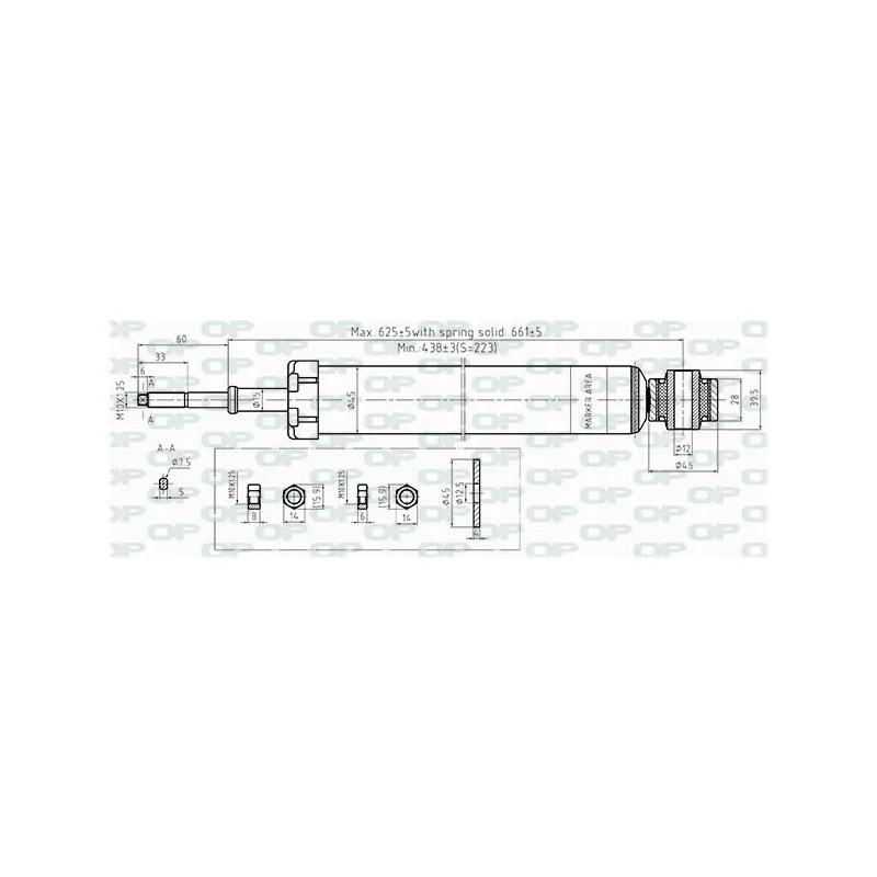 Jeu de 2 amortisseurs arrière OPEN PARTS SAB8484.32