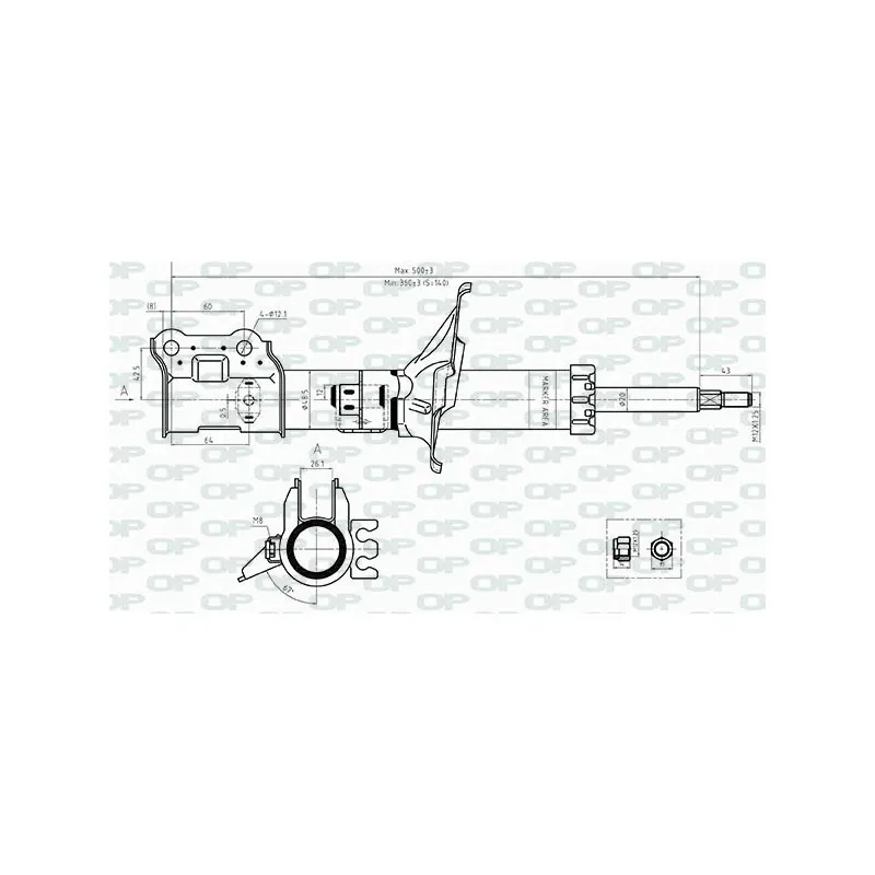 Amortisseur avant gauche OPEN PARTS SAB8504.11