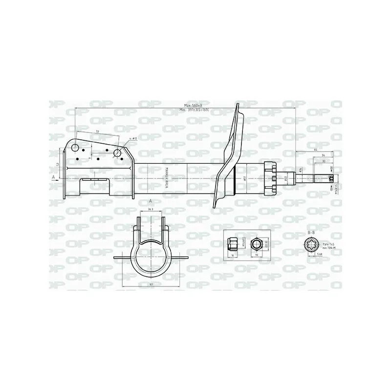 Jeu de 2 amortisseurs avant OPEN PARTS SAB8513.31