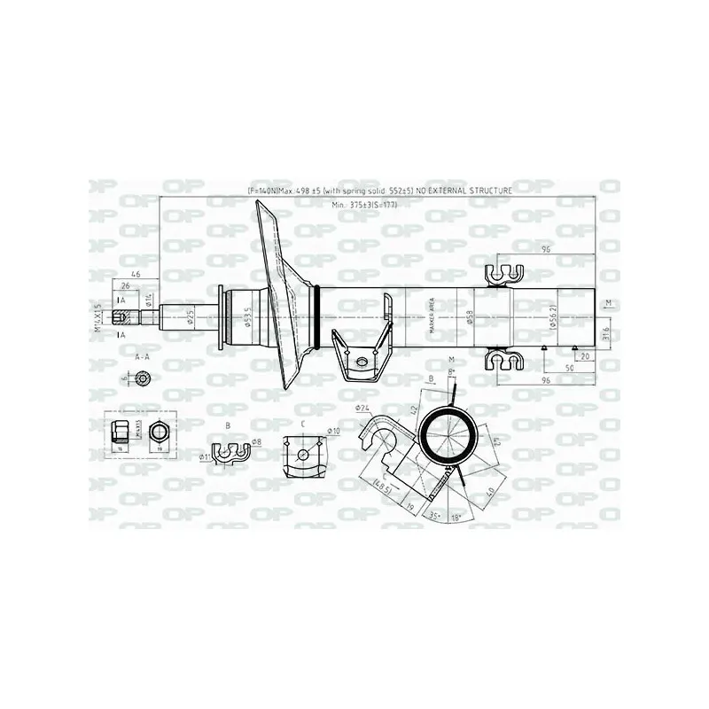 Amortisseur avant droit OPEN PARTS SAB8514.31