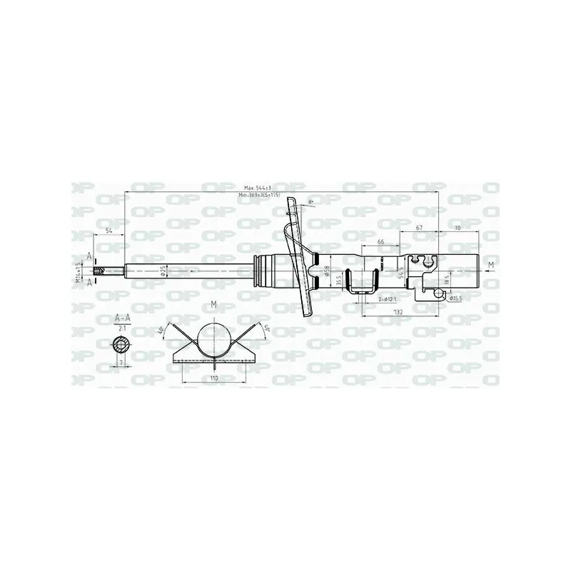 Jeu de 2 amortisseurs avant OPEN PARTS SAB8516.31
