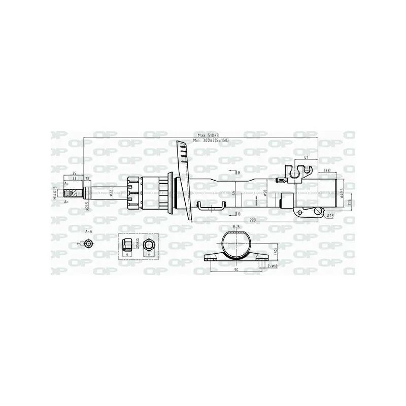 Jeu de 2 amortisseurs avant OPEN PARTS SAB8519.31