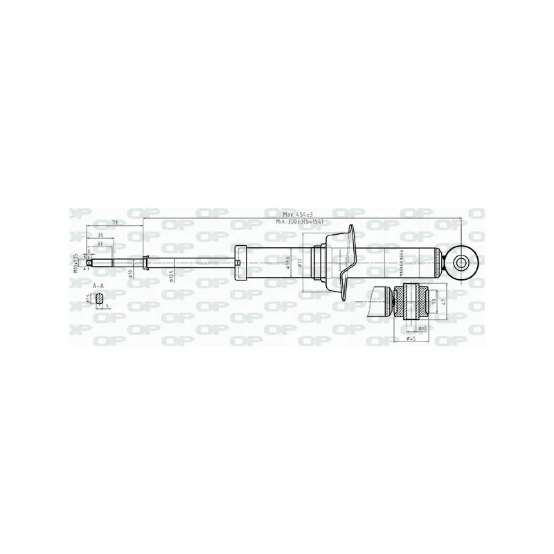 Jeu de 2 amortisseurs arrière OPEN PARTS SAB8526.32