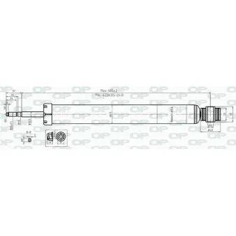 Jeu de 2 amortisseurs arrière OPEN PARTS SAB8531.32