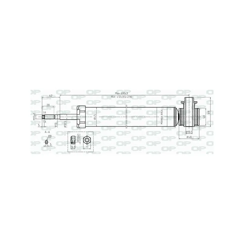 Jeu de 2 amortisseurs arrière OPEN PARTS SAB8532.32