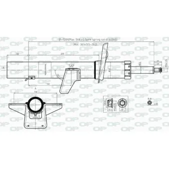 Jeu de 2 amortisseurs arrière OPEN PARTS